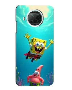 Чехол для Xiaomi Mi 10i с картинкой «Спанч Боб под водой»