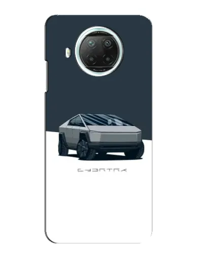 Чехол для Xiaomi Mi 10i с картинкой «Серебристый Cybertruck Tesla»