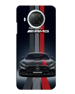 Чохол для Xiaomi Mi 10i з картинкою «Mercedes — білий карбон»