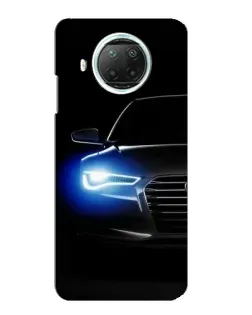 Чехол для Xiaomi Mi 10i с картинкой «Неоновый взгляд Audi»