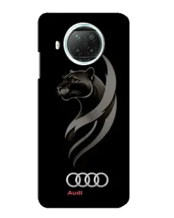 Чехол для Xiaomi Mi 10i с картинкой «Графика — пантера и Audi»