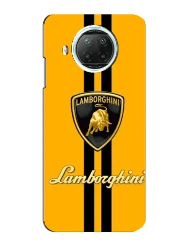 Чехол для Xiaomi Mi 10i с картинкой «Lamborghini Stripe желтый»