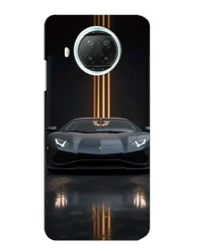 Чехол для Xiaomi Mi 10i с картинкой «Lamborghini золотые линии»
