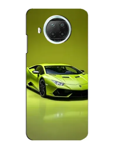 Чехол для Xiaomi Mi 10i с картинкой «Салатовый Lamborghini Huracan»