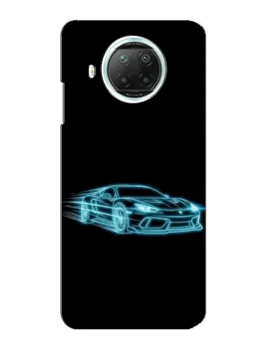 Чехол для Xiaomi Mi 10i с картинкой «Неоновый контур Lamborghini»