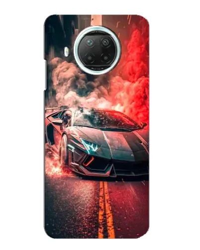 Чехол для Xiaomi Mi 10i с картинкой «Lamborghini красный дым»