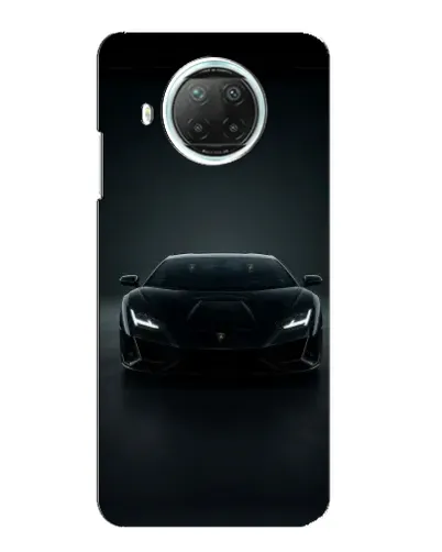 Чехол для Xiaomi Mi 10i с картинкой «Черный Lamborghini Aventador»