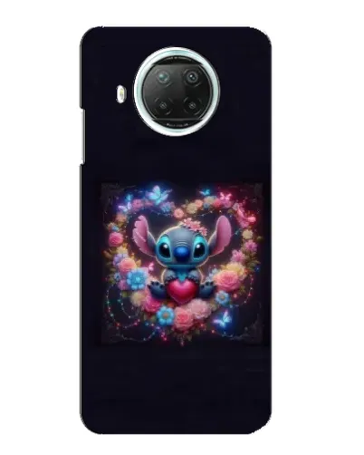 Чехол для Xiaomi Mi 10i с картинкой «Stitch в цветах»