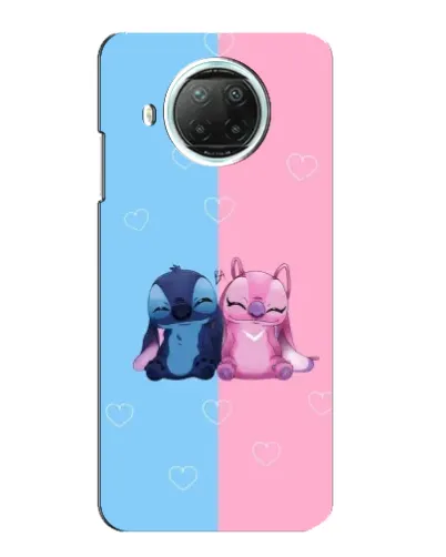 Чехол для Xiaomi Mi 10i с картинкой «Stitch и Angel Love»