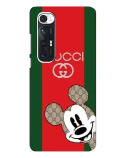 Чехол для Xiaomi Mi 10s с картинкой «Gucci — полосы и Микки»