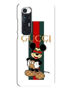 Чехол для Xiaomi Mi 10s с картинкой «Микки Маус Gucci — полосы»