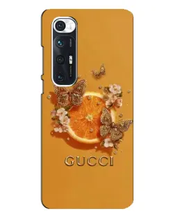 Чехол для Xiaomi Mi 10s с картинкой «Gucci — золотые бабочки»