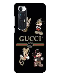 Чехол для Xiaomi Mi 10s с картинкой «Gucci — герои Disney и монограмма»