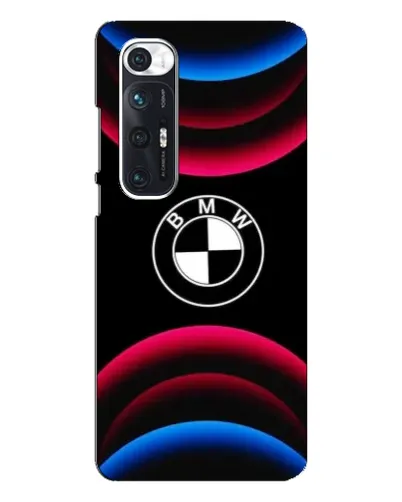 Чехол для Xiaomi Mi 10s с картинкой «Логотип BMW и неоновые дуги»