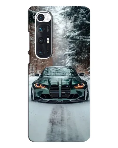Чехол для Xiaomi Mi 10s с картинкой «BMW в зимнем лесу»