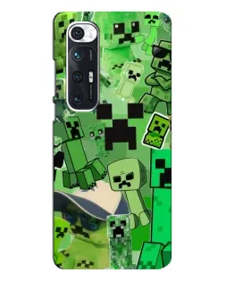 Чехол для Xiaomi Mi 10s с картинкой «Криперы Minecraft»