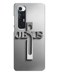 Чехол для Xiaomi Mi 10s с картинкой «Металлический крест Jesus»