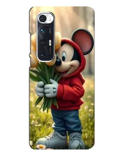 Чехол для Xiaomi Mi 10s с картинкой «Микки с тюльпанами»