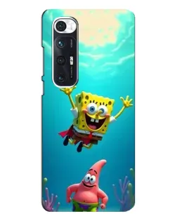 Чехол для Xiaomi Mi 10s с картинкой «Спанч Боб под водой»