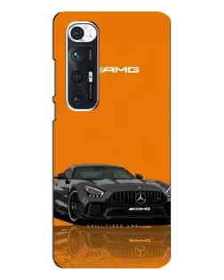 Чехол для Xiaomi Mi 10s с картинкой «Оранжевый Mercedes AMG»