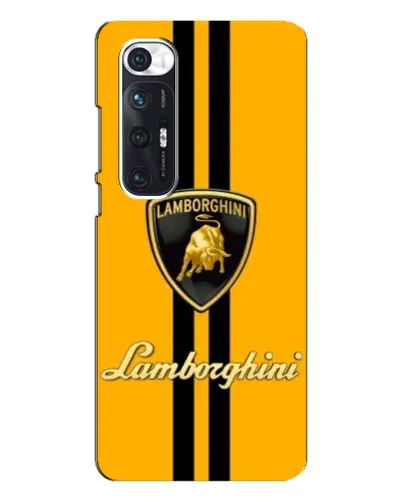 Чехол для Xiaomi Mi 10s с картинкой «Lamborghini Stripe желтый»