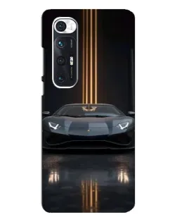 Чехол для Xiaomi Mi 10s с картинкой «Lamborghini золотые линии»