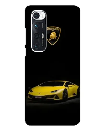 Чехол для Xiaomi Mi 10s с картинкой «Lamborghini желтый акцент»