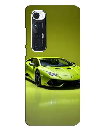 Чехол для Xiaomi Mi 10s с картинкой «Салатовый Lamborghini Huracan»