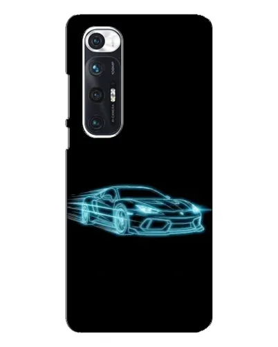 Чехол для Xiaomi Mi 10s с картинкой «Неоновый контур Lamborghini»