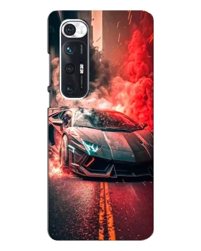Чехол для Xiaomi Mi 10s с картинкой «Lamborghini красный дым»
