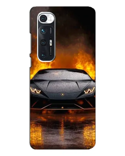 Чехол для Xiaomi Mi 10s с картинкой «Lamborghini в огне»