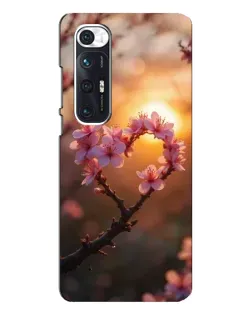 Чехол для Xiaomi Mi 10s с картинкой «Розовый цвет сердце на фоне заката» Чехол для Xiaomi Mi 10s с картинкой «Розовый цвет сердце на фоне заката»