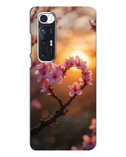 Чехол для Xiaomi Mi 10s с картинкой «Розовый цвет сердце на фоне заката» Чехол для Xiaomi Mi 10s с картинкой «Розовый цвет сердце на фоне заката»