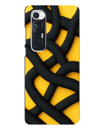 Чехол для Xiaomi Mi 10s с картинкой «Черное желтое переплетение» Чехол для Xiaomi Mi 10s с картинкой «Черное желтое переплетение»