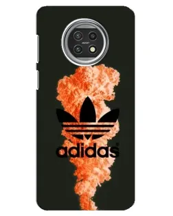 Чехол для Xiaomi Mi 10t Lite с картинкой «Оранжевый дым Adidas»
