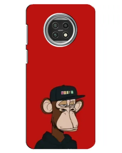 Чехол для Xiaomi Mi 10t Lite с картинкой «Bored Ape — красный фон»