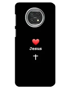 Чехол для Xiaomi Mi 10t Lite с картинкой «Сердце - Jesus» Чехол для Xiaomi Mi 10t Lite с картинкой «Сердце - Jesus»