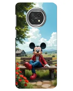 Чехол для Xiaomi Mi 10t Lite с картинкой «Микки на скамейке»