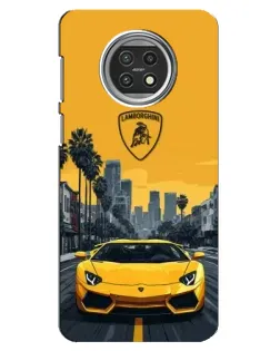 Чохол для Xiaomi Mi 10t Lite з картинкою «Жовтий Lamborghini місто»