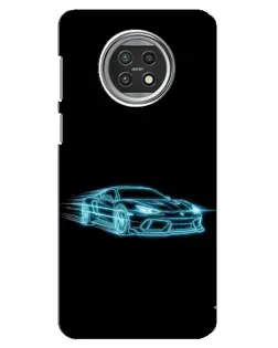 Чохол для Xiaomi Mi 10t Lite з картинкою «Неоновий контур Lamborghini»