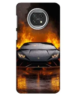 Чохол для Xiaomi Mi 10t Lite з картинкою «Lamborghini у вогні»