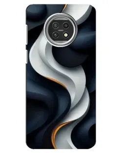 Чехол для Xiaomi Mi 10t Lite с картинкой «Объемные черно-белые ленты» Чехол для Xiaomi Mi 10t Lite с картинкой «Объемные черно-белые ленты»