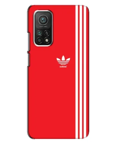 Чехол для Xiaomi Mi 10T Pro с картинкой «Красный минимализм Adidas»