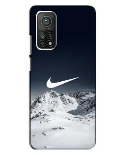 Чехол для Xiaomi Mi 10T Pro с картинкой «Nike — зимние горы»