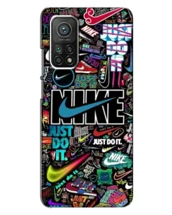 Чехол для Xiaomi Mi 10T Pro с картинкой «Яркий коллаж Nike»