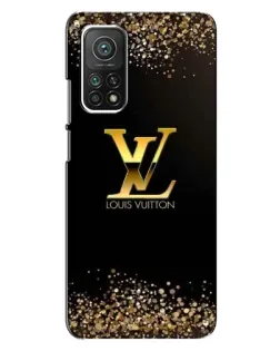 Чехол для Xiaomi Mi 10T Pro с картинкой «LV — золотые искры»