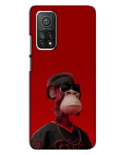 Чехол для Xiaomi Mi 10T Pro с картинкой «Bored Ape в красном» Чехол для Xiaomi Mi 10T Pro с картинкой «Bored Ape в красном»