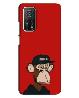Чехол для Xiaomi Mi 10T Pro с картинкой «Bored Ape — красный фон» Чехол для Xiaomi Mi 10T Pro с картинкой «Bored Ape — красный фон»
