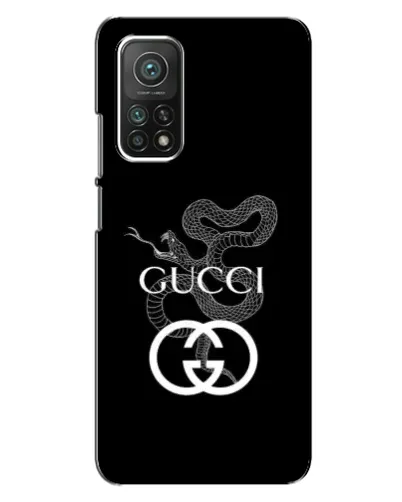 Чехол для Xiaomi Mi 10T Pro с картинкой «Gucci — серебряная змея»