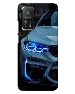 Чехол для Xiaomi Mi 10T Pro с картинкой «Взгляд BMW с синими фарами»